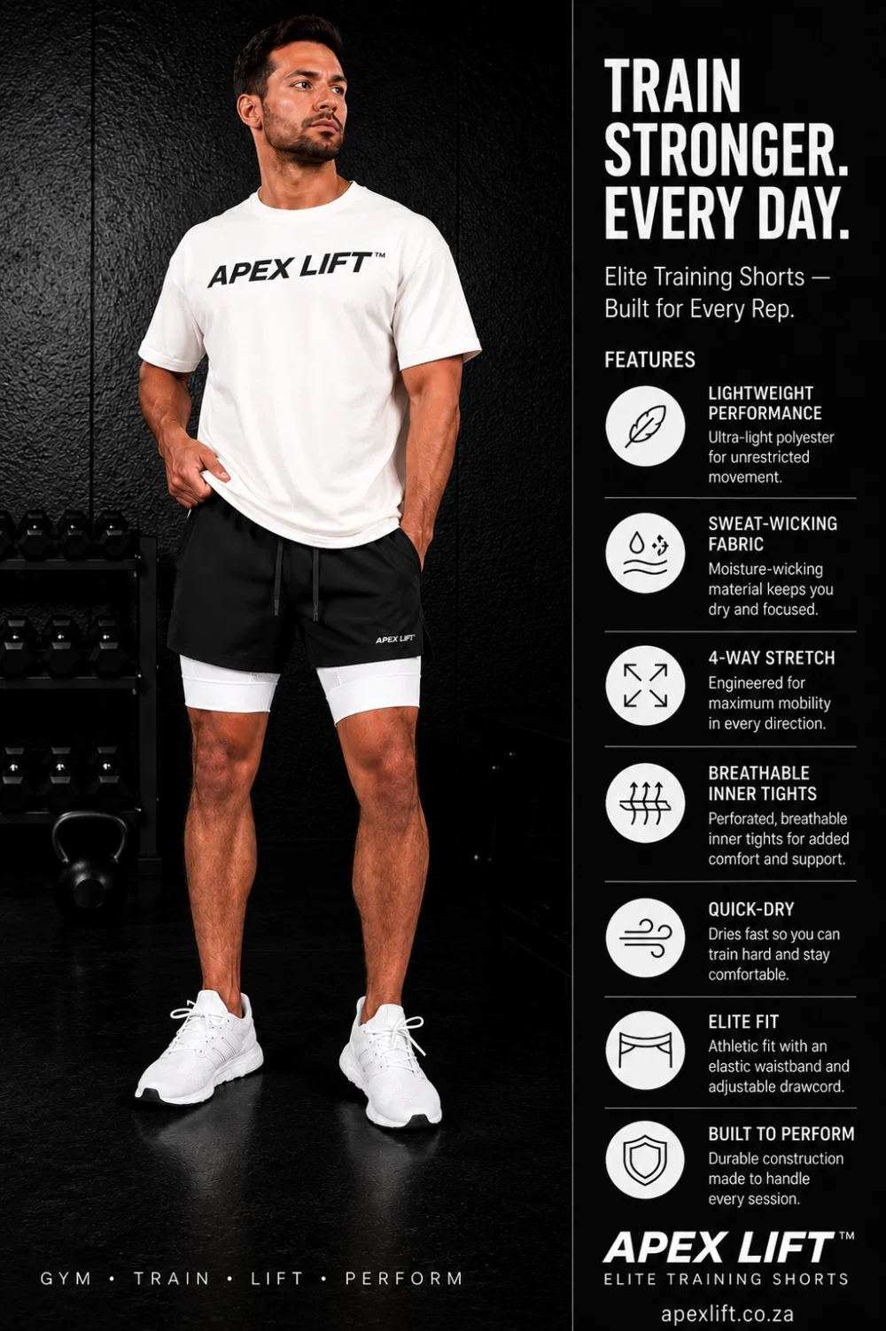 APEX LIFT ELITE TRAINING SHORTS